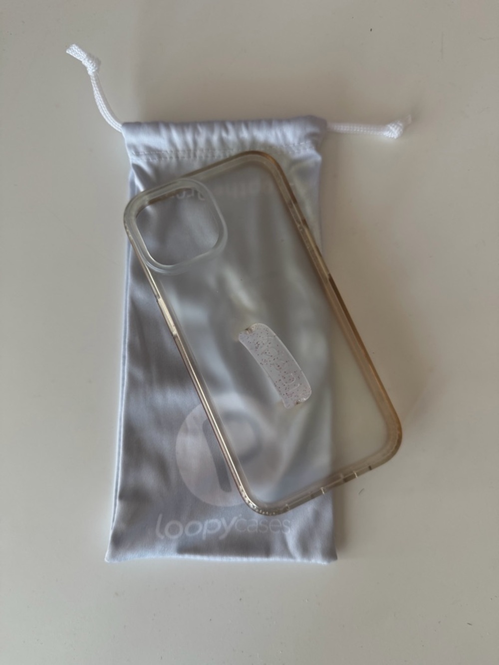 Loopy Phone Cases with Pouches - Black Floral, Pink, Clear - Picture 9 of 10